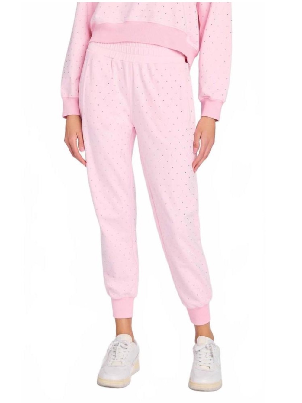 NEW GENERATION LOVE ruel crystal sweatpants in pink